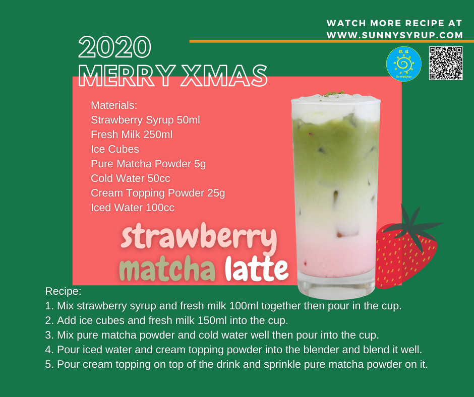 Strawberry Matcha Latte Bubble Tea - Oh, How Civilized